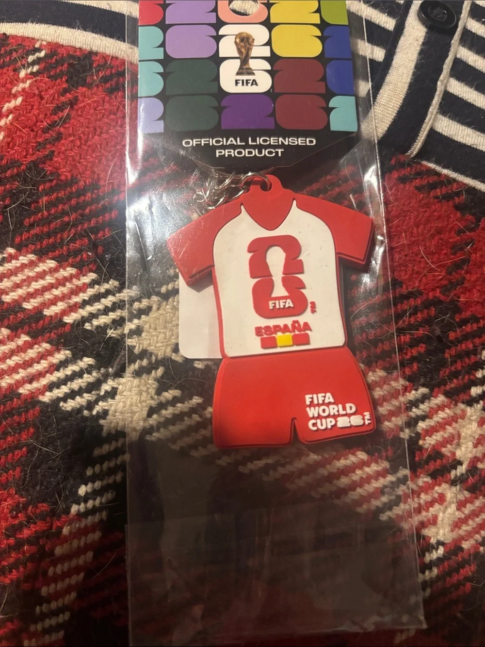 Red Jersey Keychain with FIFA Tag